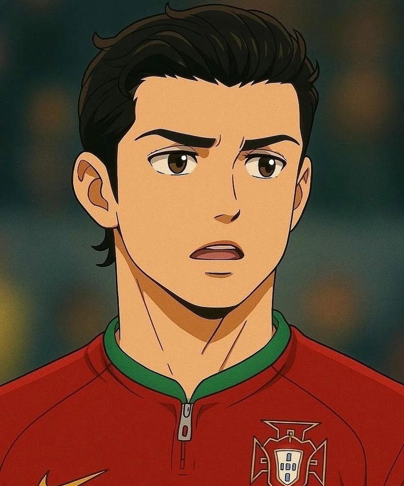 Tổng hợp 250+ hình ảnh Ronaldo anime chất lượng nhất Cristiano Ronaldo nhìn thẳng với ánh mắt sắc bén quyết tâm