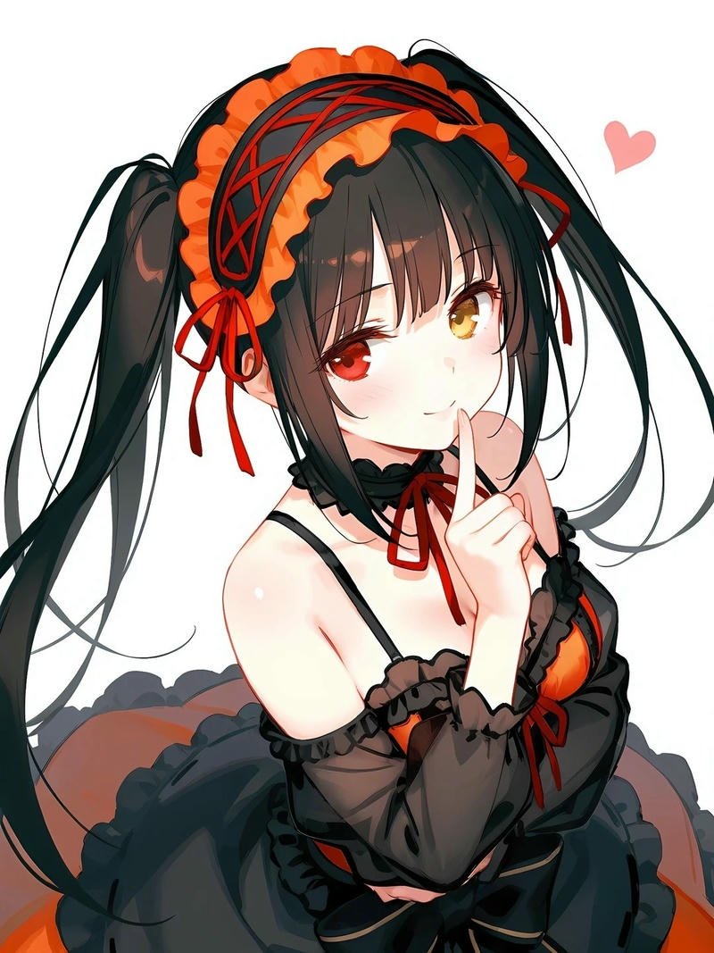 Tổng hợp 88+ hình ảnh Kurumi anime đẹp lạnh lùng nhất Date A Live Kurumi đưa tay lên môi bí ẩn