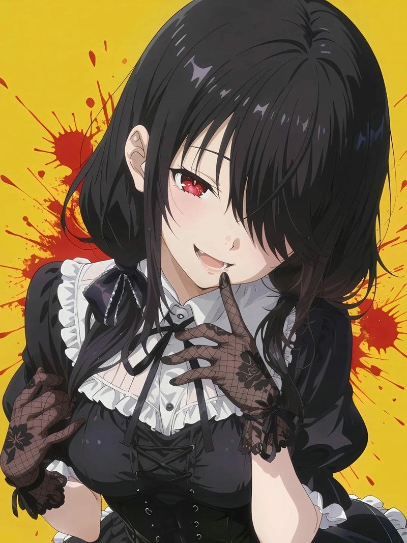 Tổng hợp 88+ hình ảnh Kurumi anime đẹp lạnh lùng nhất Date A Live Kurumi mặc váy dây đen gợi cảm