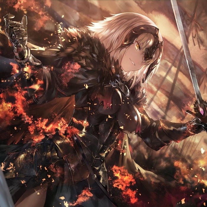 Hình ảnh avatar Tiktok ngầu nhân vật anime tối tăm rực lửa