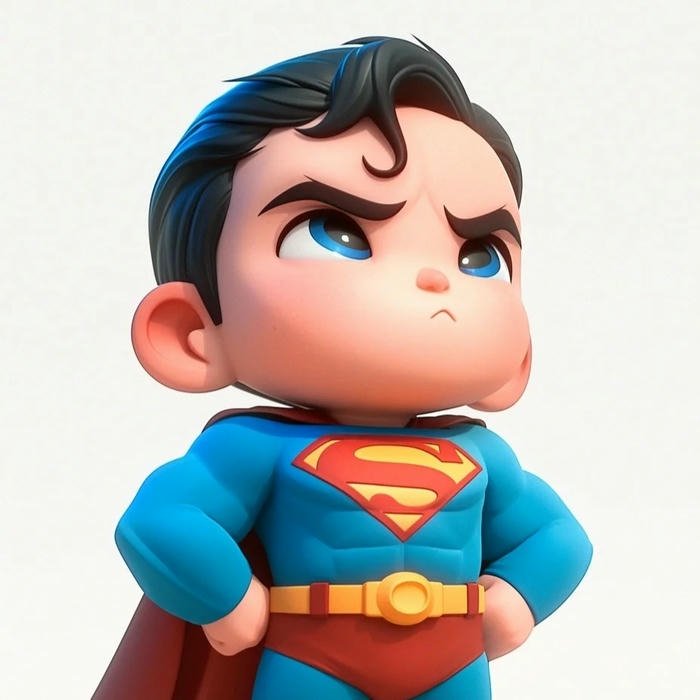 Hình ảnh avatar siêu nhân chibi mắt to tròn đáng yêu