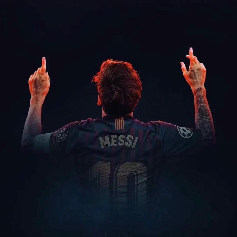 Hình avatar Messi bóng đá đẹp quay lưng ăn mừng