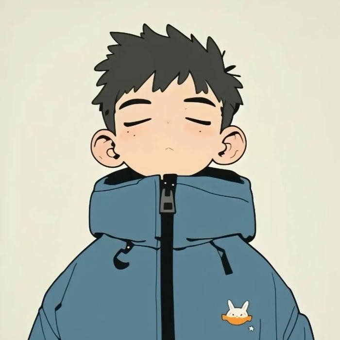 Hình avatar Tiktok dễ thương bé trai mặc áo khoác xanh