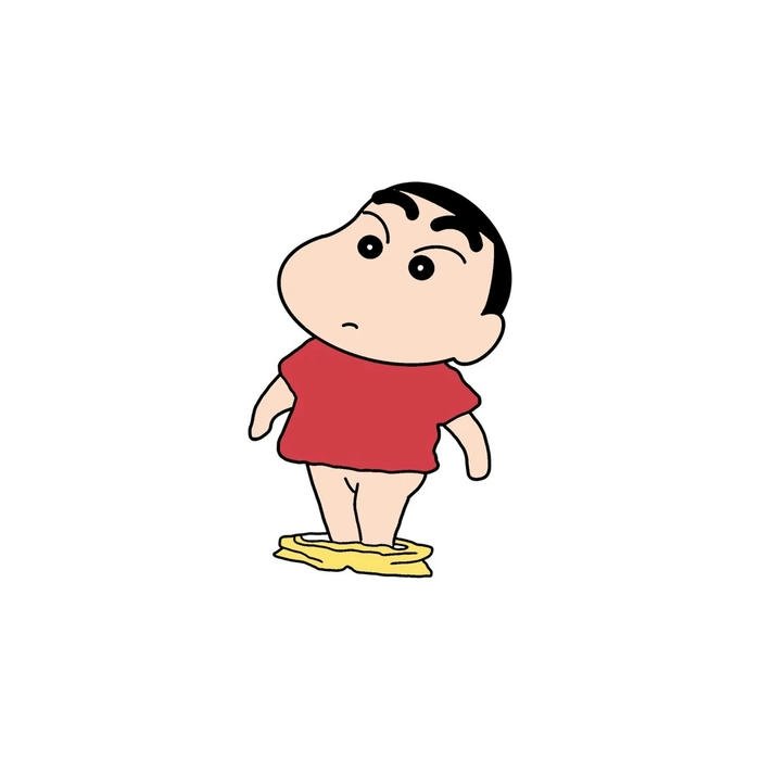 Hình avatar shin cậu bé bút chì đứng nghiêng người đơn giản