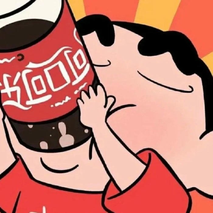 Hình avatar shin cậu bé bút chì uống nước ngọt ngon lành