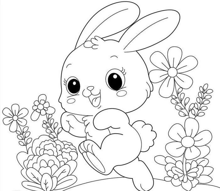 Trọn bộ 99+ tranh tô màu con vịt con dễ thương cho bé tập tô Hình thỏ dễ thương phong cách cute