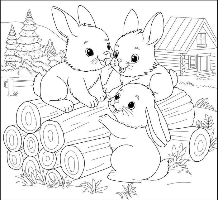 Hình vẽ thỏ hiền lành ngộ nghĩnh