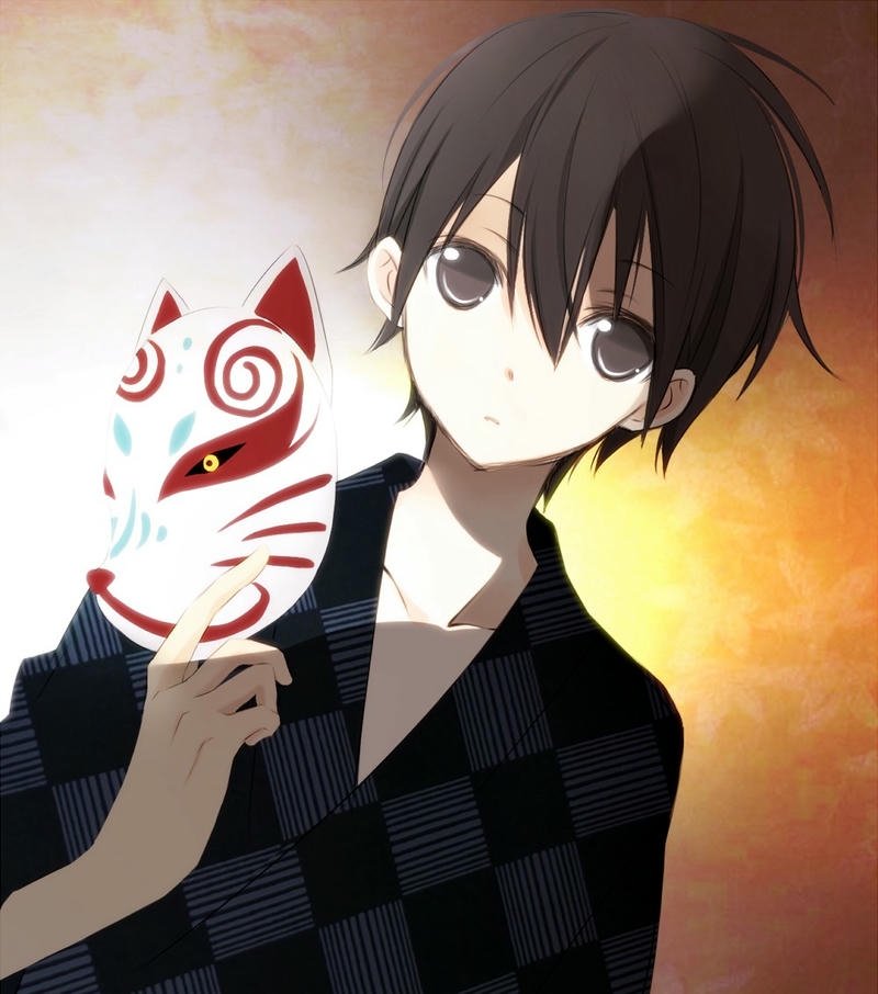 Kirito cầm mặt nạ cáo phong cách lễ hội truyền thống nhật