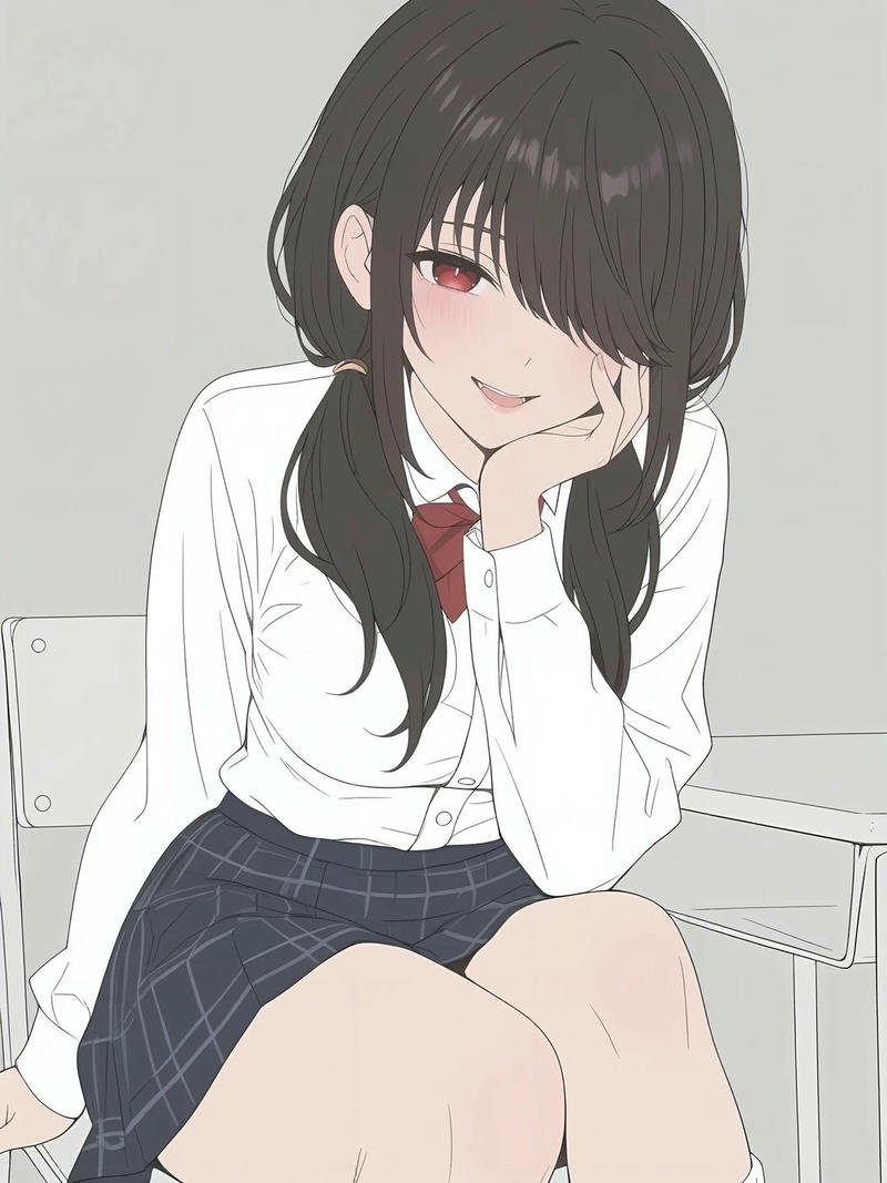 Tổng hợp 88+ hình ảnh Kurumi anime đẹp lạnh lùng nhất Kurumi Tokisaki mặc sơ mi trắng ngồi cười dịu dàng