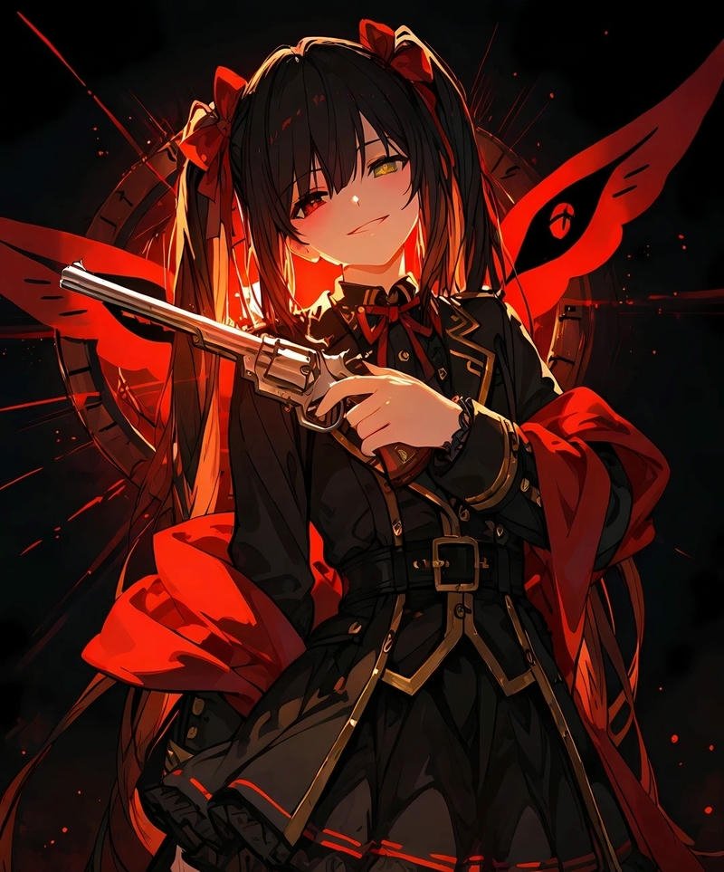 Tổng hợp 88+ hình ảnh Kurumi anime đẹp lạnh lùng nhất Kurumi anime cầm súng chiến đấu hiệu ứng đỏ rực