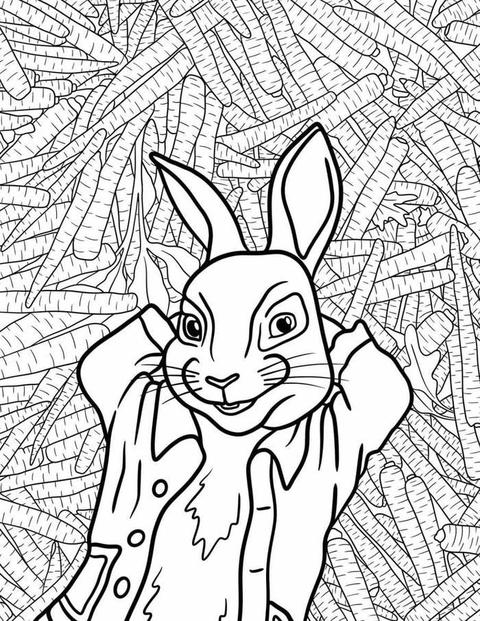 Thỏ con phong cách cute tranh tô màu