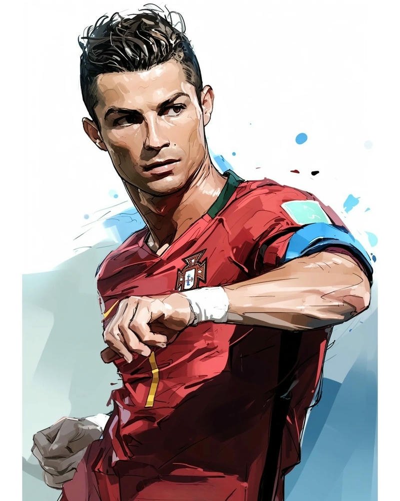 Tổng hợp 250+ hình ảnh Ronaldo anime chất lượng nhất Tranh vẽ Ronaldo phong cách sơn dầu chân thực ấn tượng