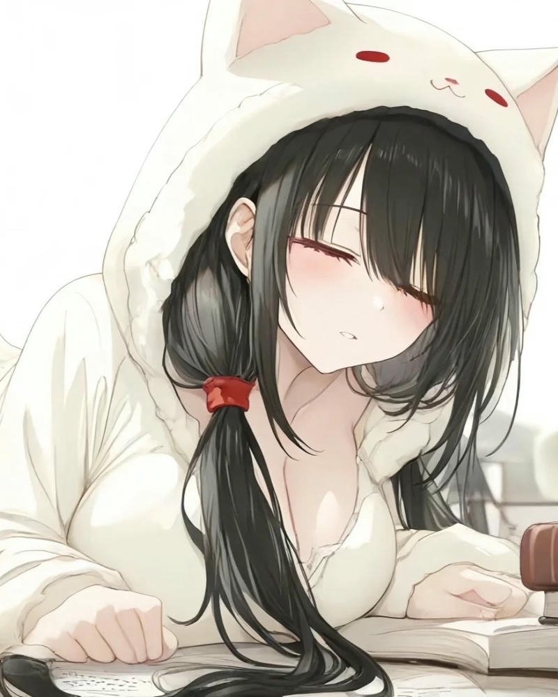 Tổng hợp 88+ hình ảnh Kurumi anime đẹp lạnh lùng nhất Waifu Kurumi mặc áo hoodie tai mèo trắng dễ thương
