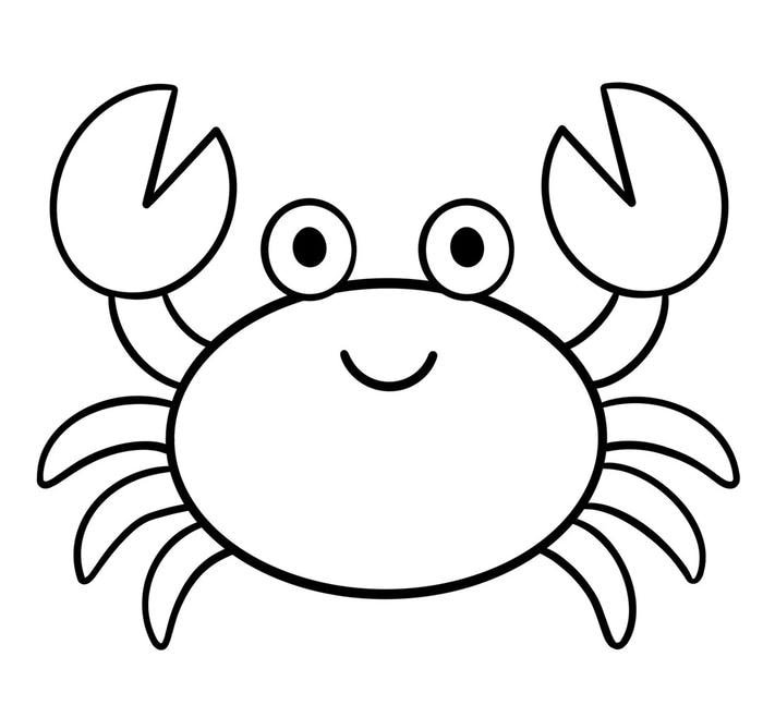 đôi mắt tròn tranh tô màu con cua