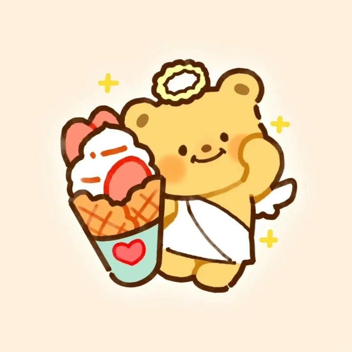 gấu đáng yêu minh họa sticker