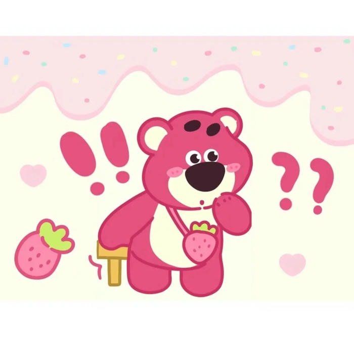 gấu dâu cute phong cách nữ tính