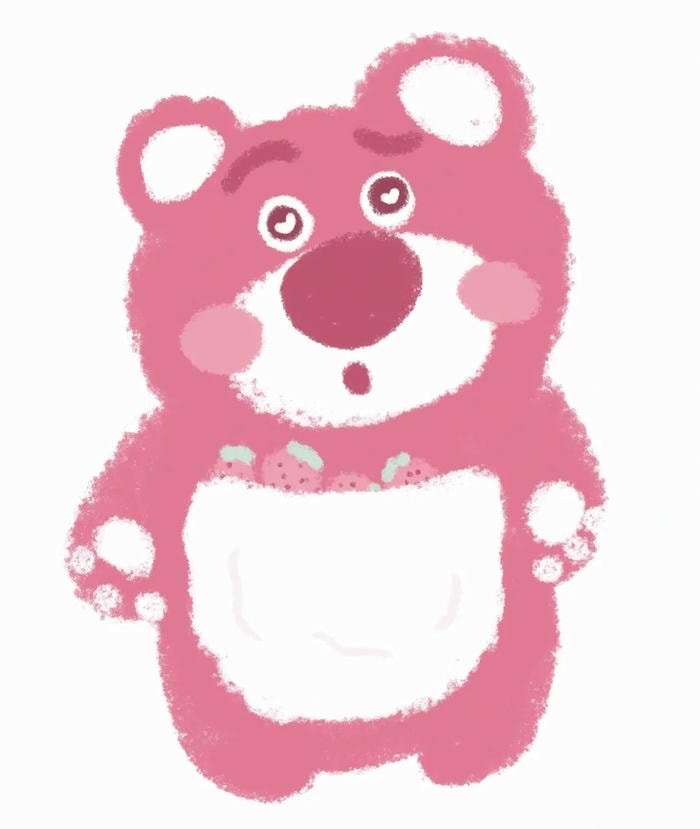 gấu dâu cute phong cách pastel