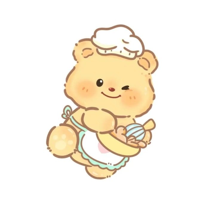 gấu dễ thương cho bộ sticker