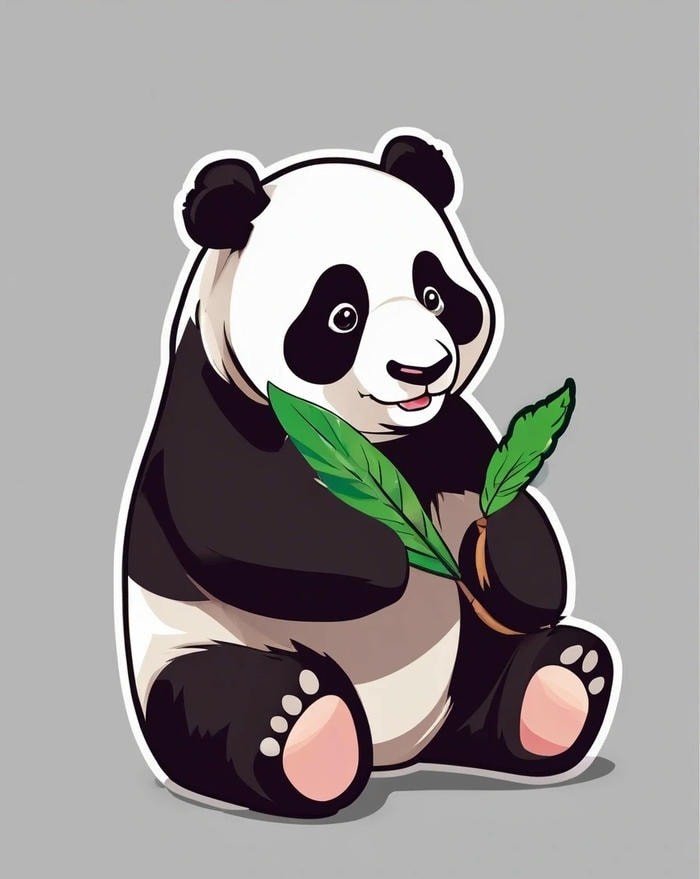 gấu trúc cute dùng trong chat