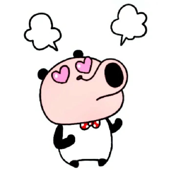 gấu trúc kawaii dùng chat