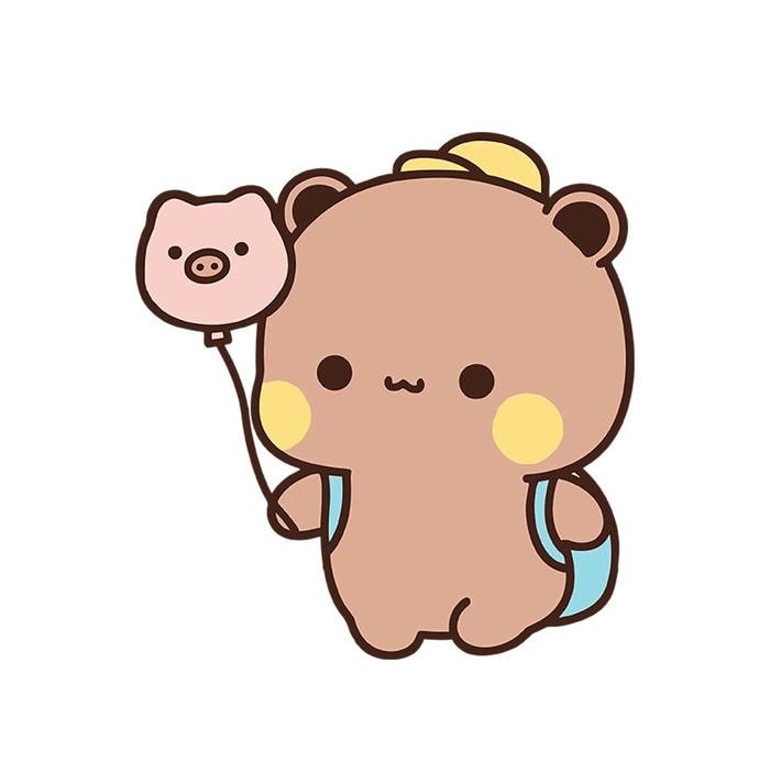 nhân vật gấu cute dạng sticker