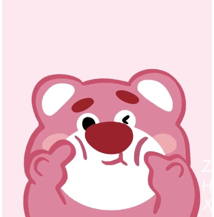 sticker gấu dâu biểu cảm cute
