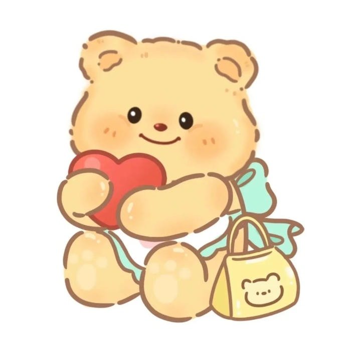 sticker gấu ngộ nghĩnh dễ thương