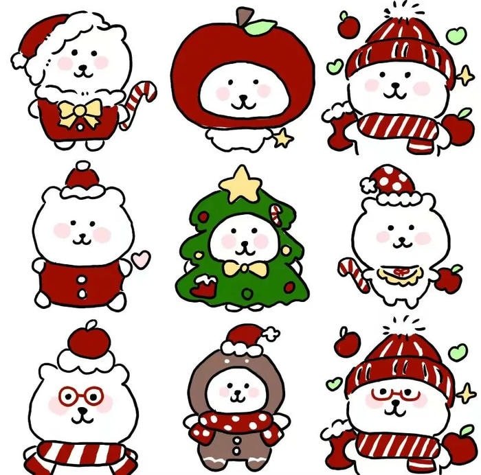 sticker gấu nhỏ xinh cho chat