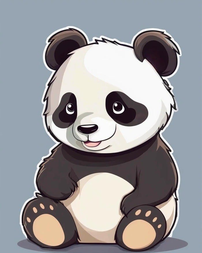 sticker gấu trúc cho mạng xã hội