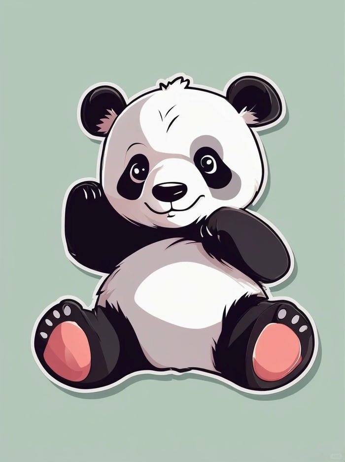 sticker gấu trúc đáng yêu nhắn tin