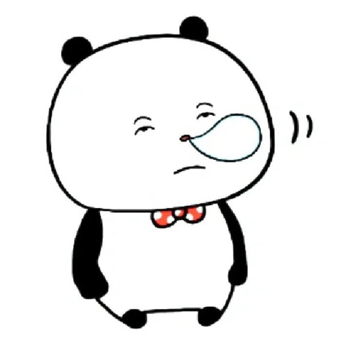 sticker panda dễ thương đang ngủ