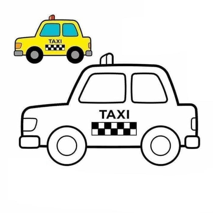 tranh tô màu xe ô tô phù hợp trẻ mầm non