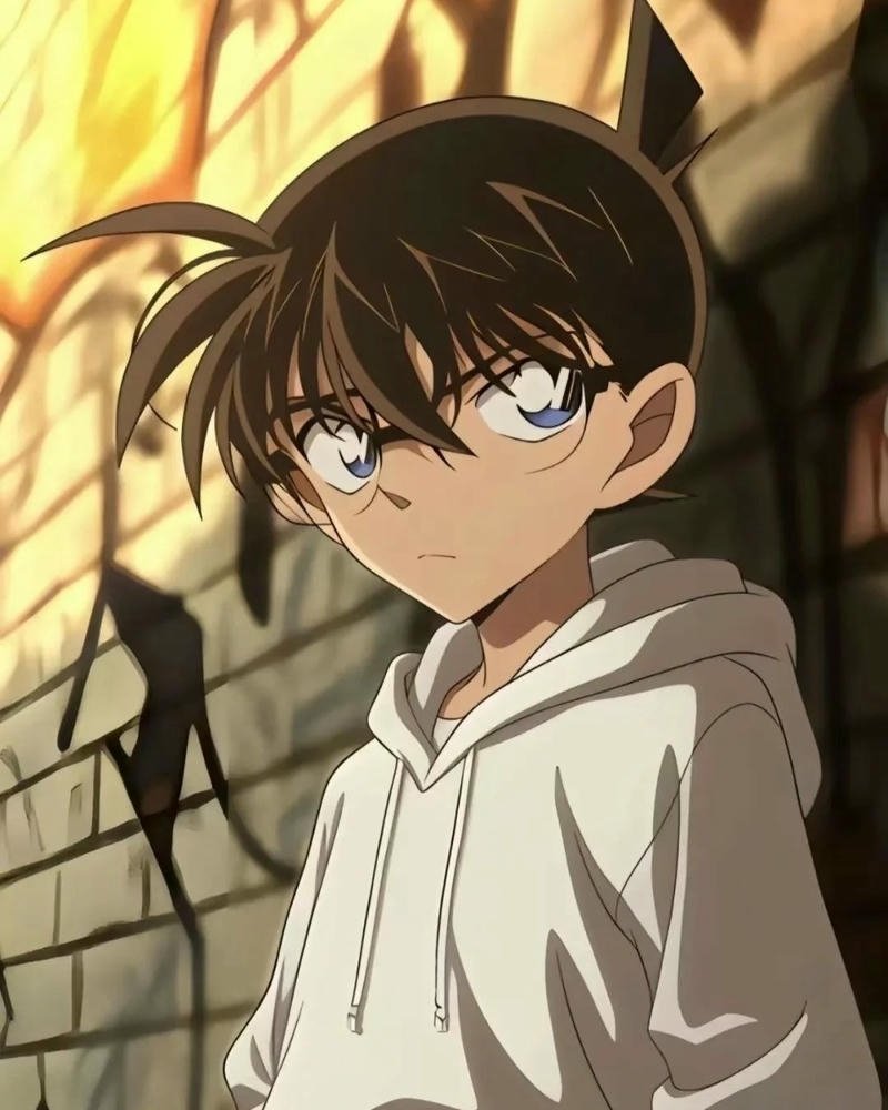 Ảnh Conan quay người lại ánh mắt sắc bén đượm buồn suy tư