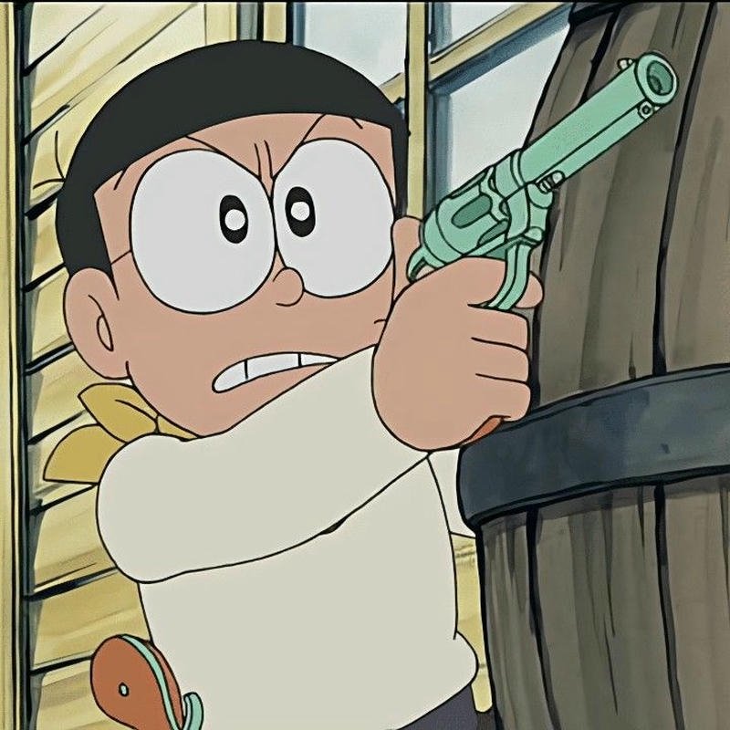 Ảnh Nobita cao bồi bắn súng bách phát bách trúng