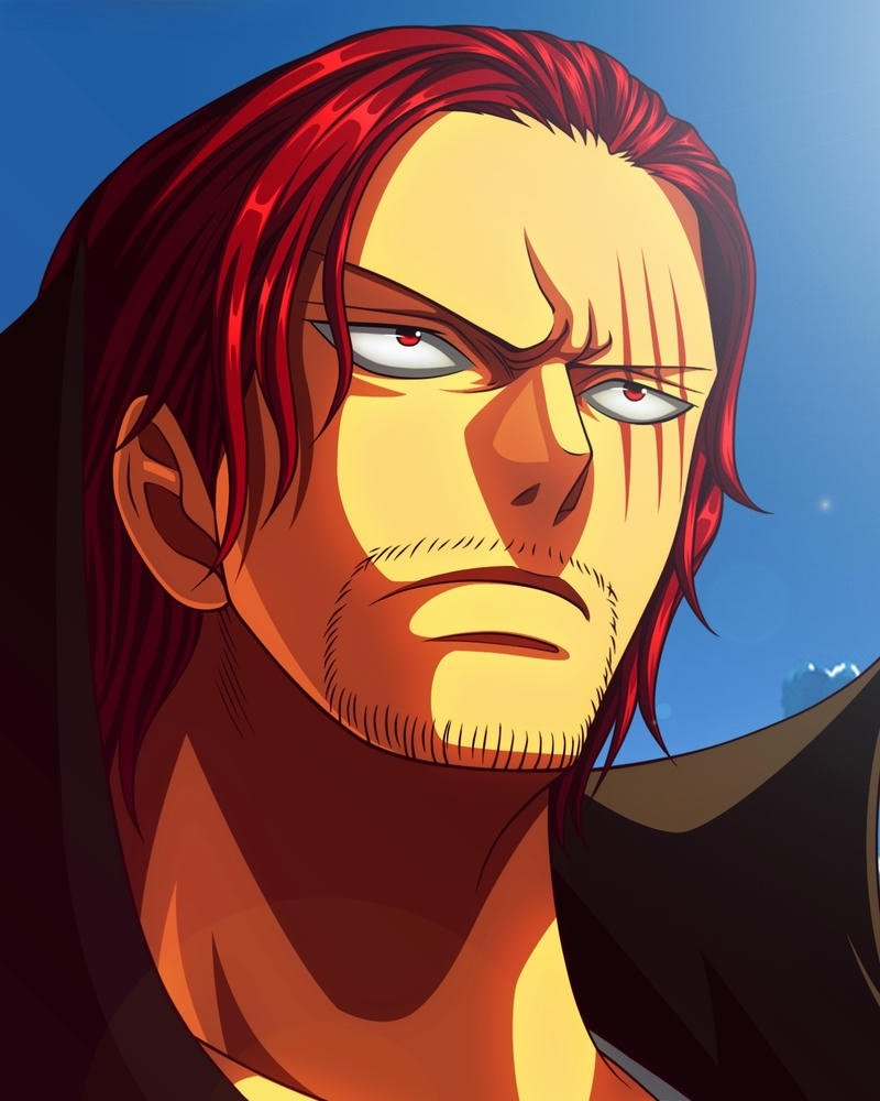Ảnh Shanks gương mặt điển trai trong anime One Piece