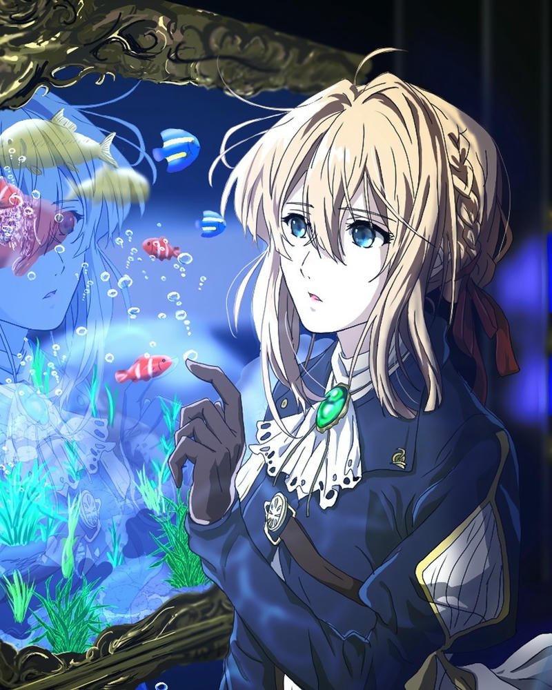 Ảnh Violet Evergarden khung cảnh đại dương huyền ảo lung linh
