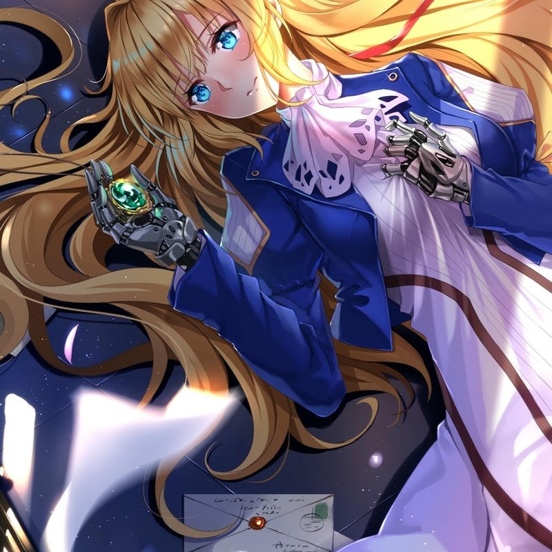Ảnh Violet Evergarden nét vẽ chi tiết mái tóc vàng óng