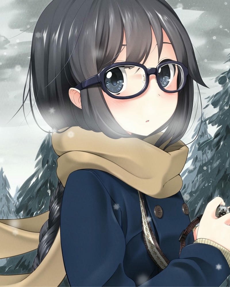Ảnh anime đeo kính gương mặt sắc sảo đầy ấn tượng