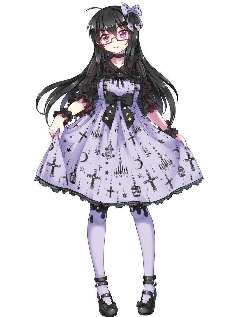 Ảnh anime đeo kính phong cách dễ thương đầy sức hút