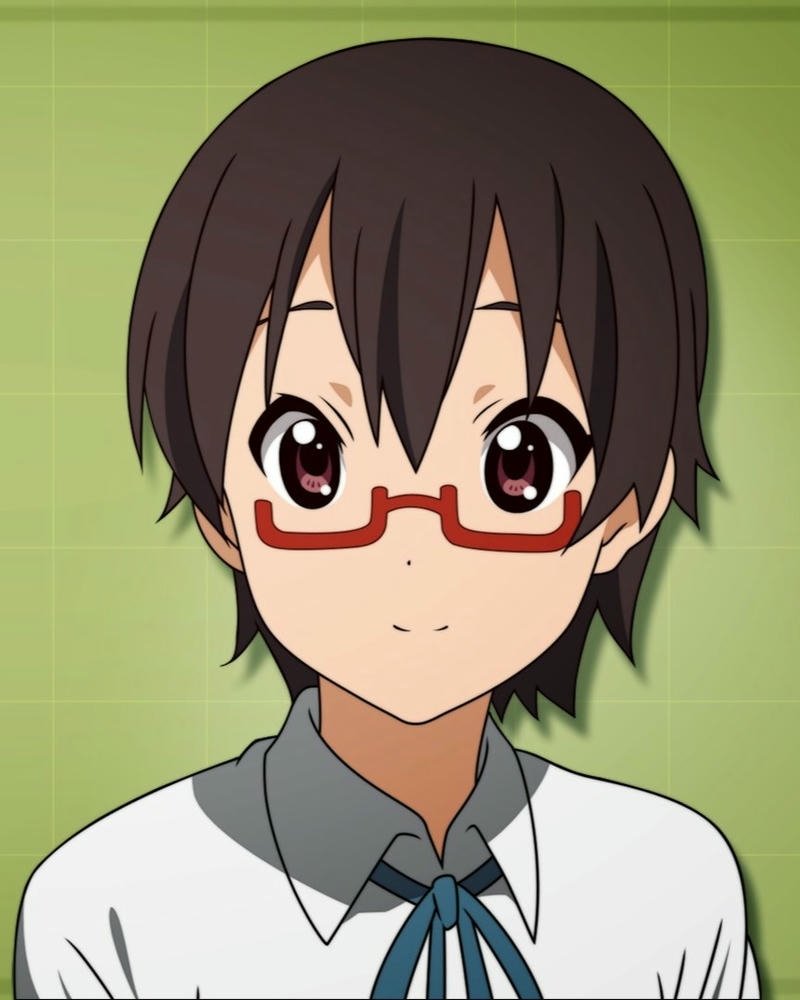 Ảnh anime đeo kính tạo hình nhẹ nhàng rất đáng yêu