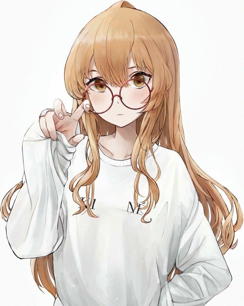 Ảnh anime đeo kính thần thái thông minh rất cuốn hút