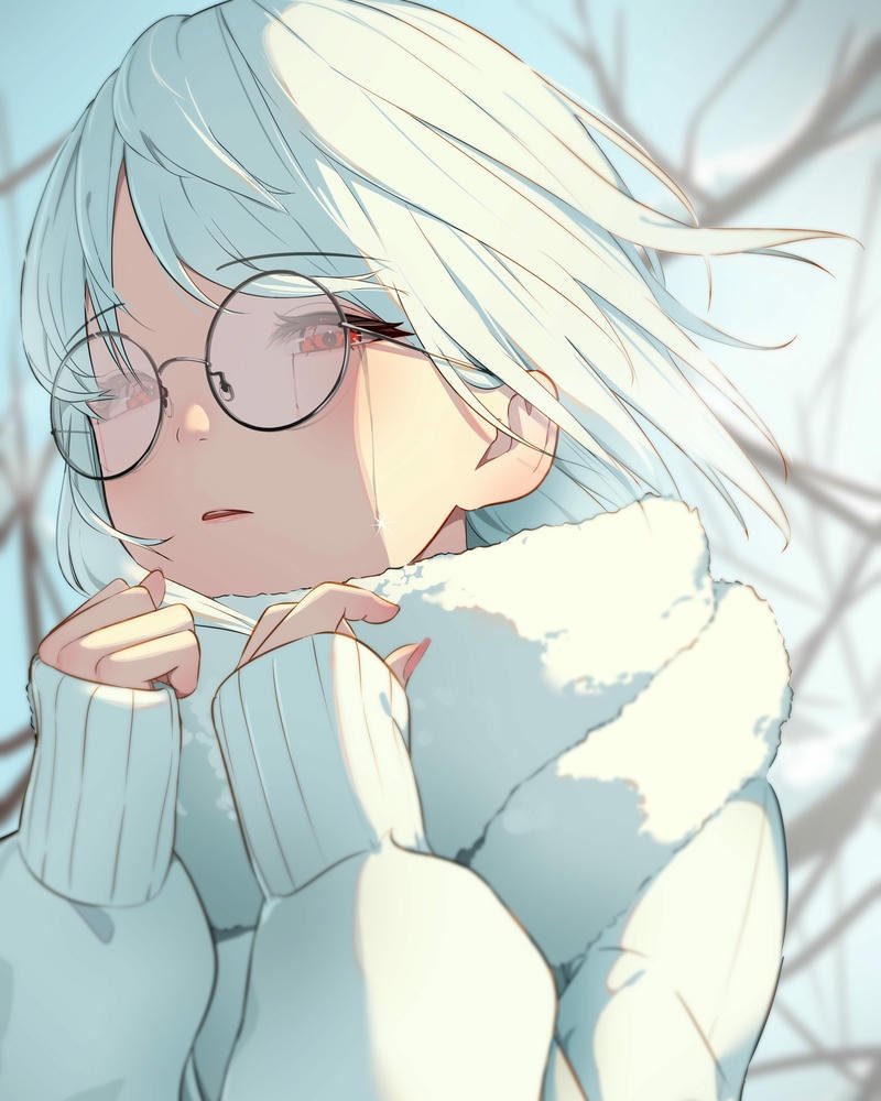 Ảnh anime đeo kính thần thái tự tin khá ấn tượng