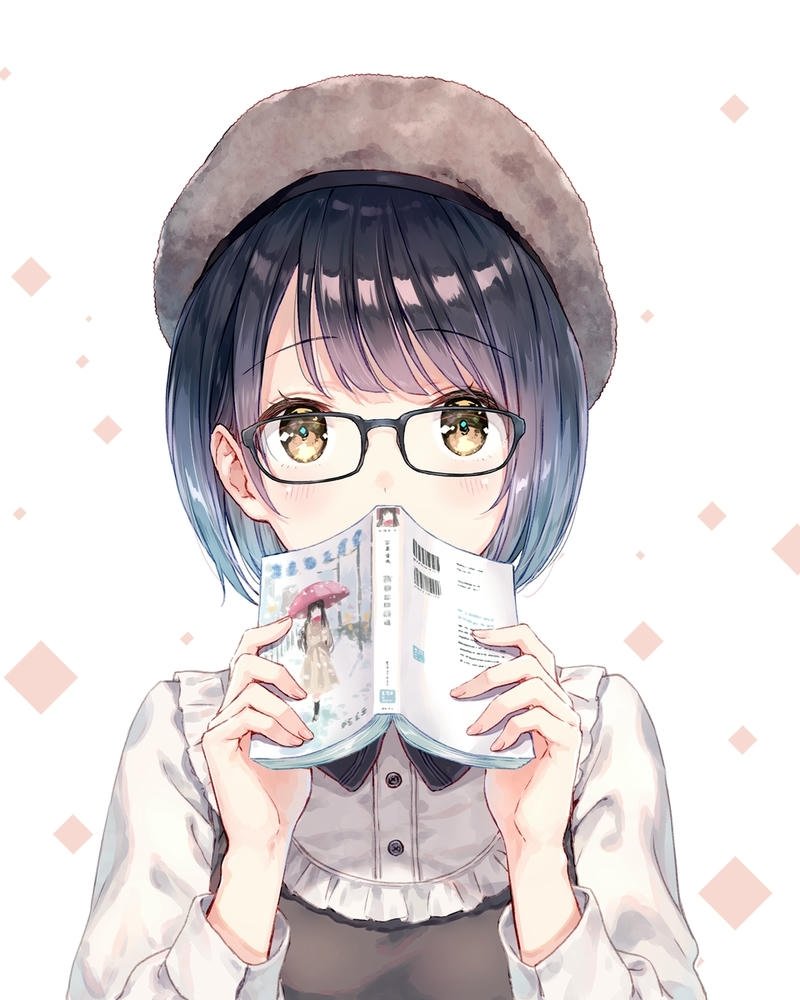 Ảnh anime nhân vật đeo kính phong thái trầm tĩnh