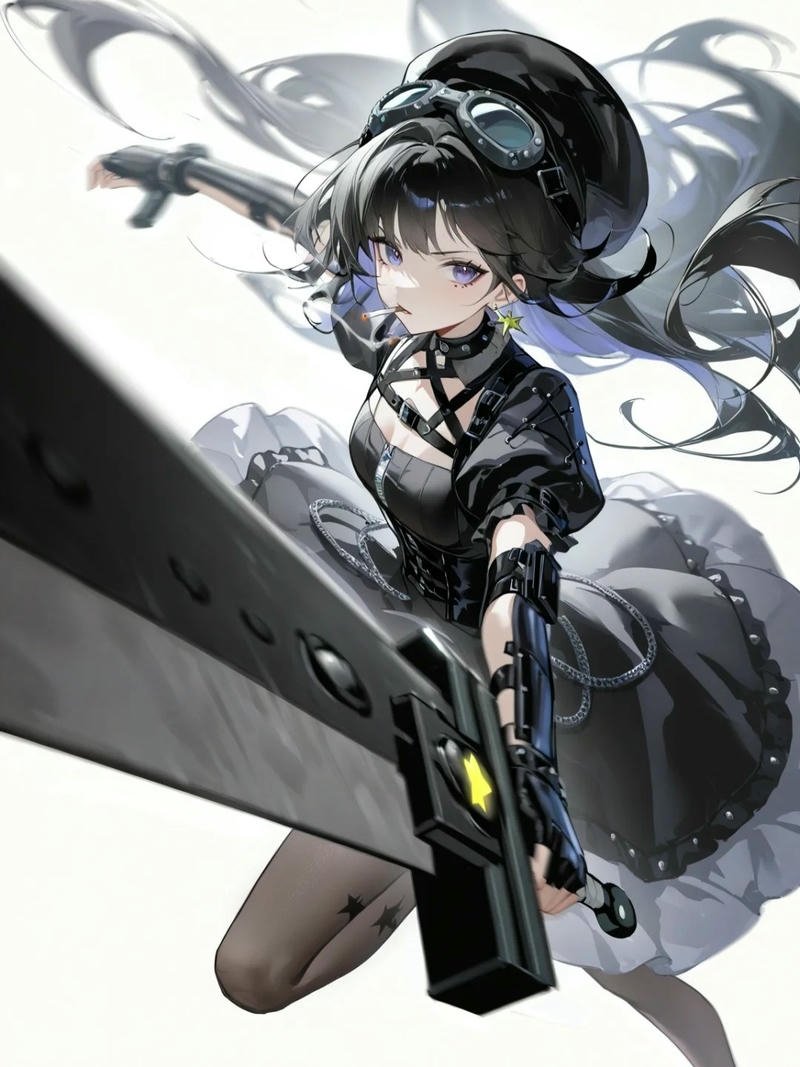 Ảnh anime nữ cầm kiếm dáng vẻ kiêu hãnh nổi bật