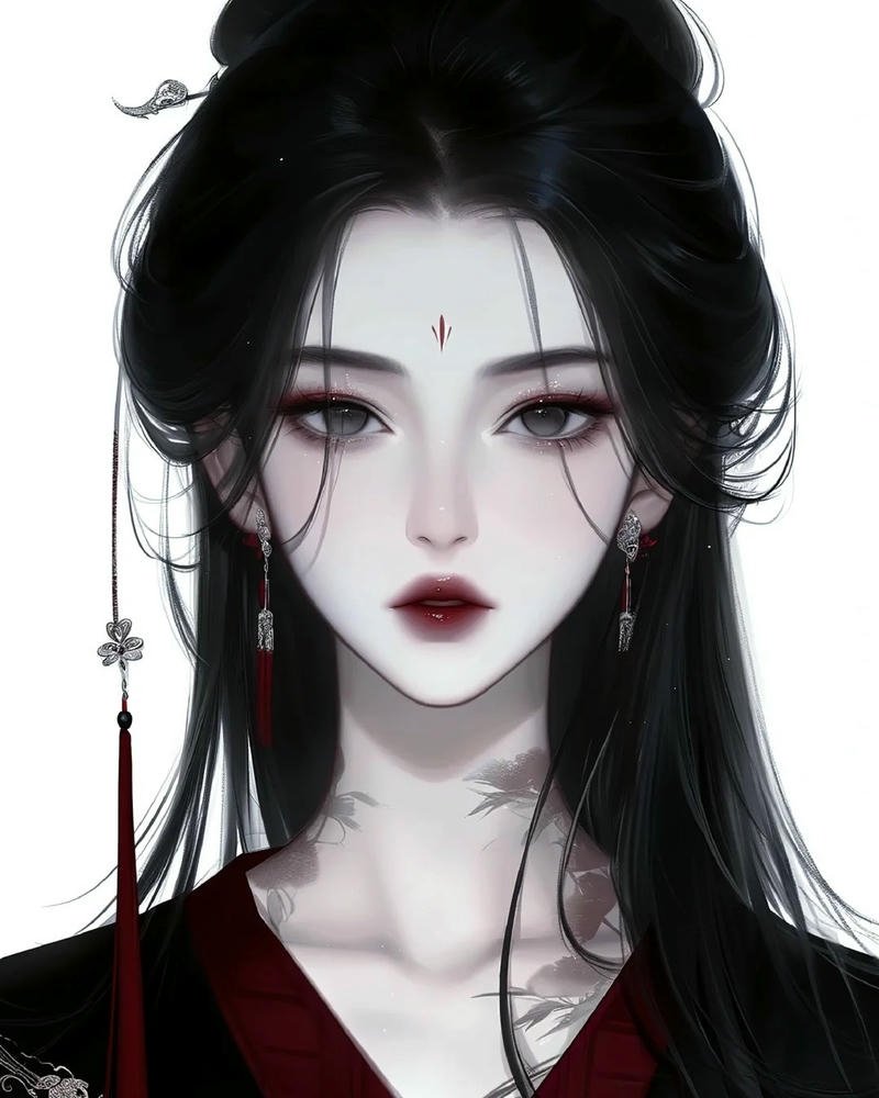 Ảnh anime nữ cổ trang đẹp quyến rũ ánh trăng