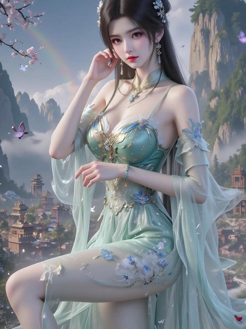 Ảnh anime nữ cổ trang dung mạo dịu dàng đầy cuốn hút
