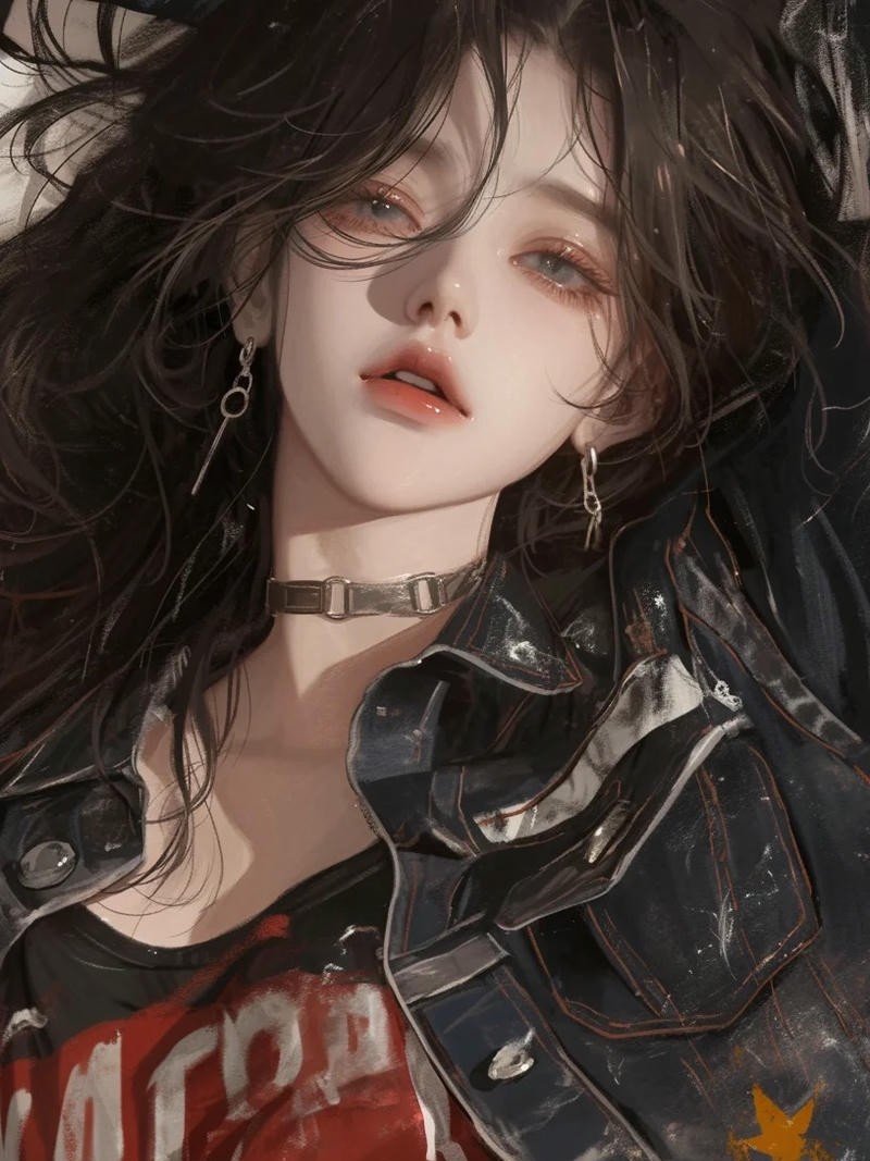 Ảnh anime nữ ngầu lạnh lùng ác quỷ mắt đỏ sừng