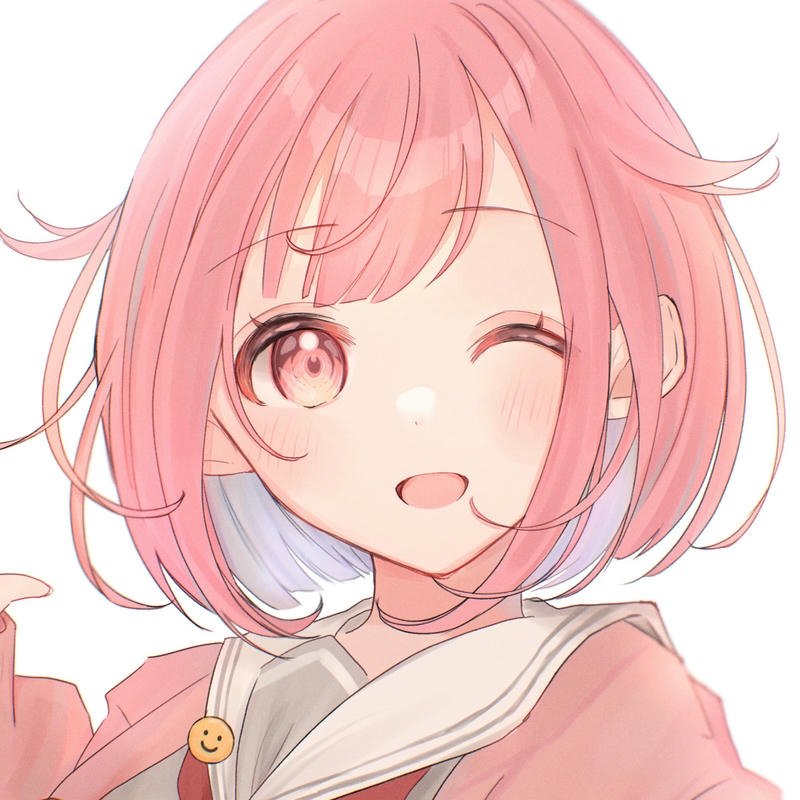 Ảnh anime nữ tóc hồng dung mạo sáng sủa giàu sức sống
