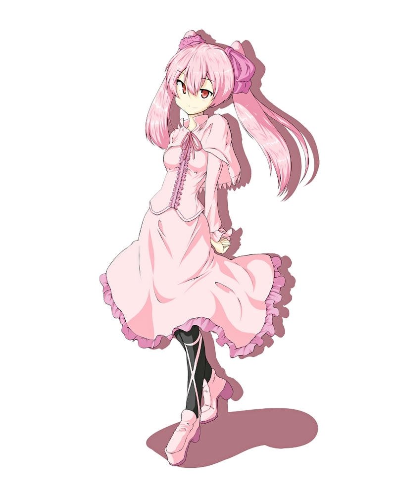 Ảnh anime nữ tóc hồng dung nhan trẻ trung tràn đầy sức sống