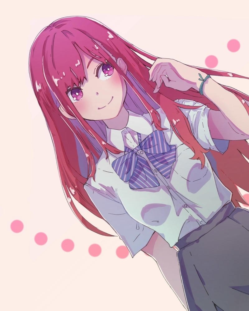 Ảnh anime nữ tóc hồng phong thái mềm mại đầy nữ tính